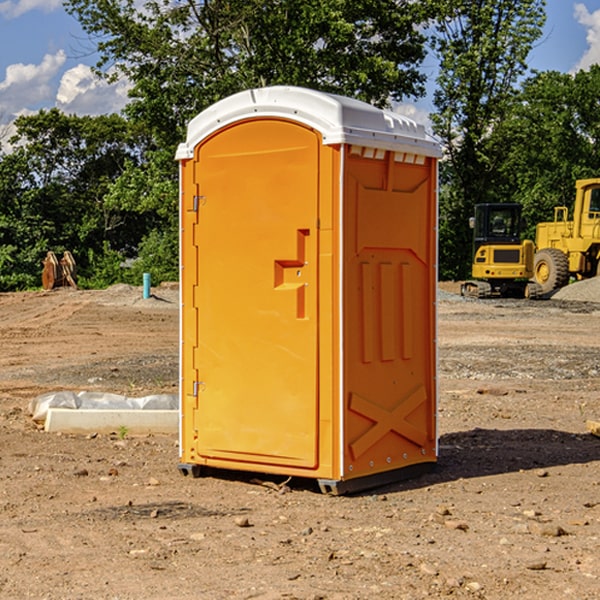 can i customize the exterior of the portable restrooms with my event logo or branding in Jamestown